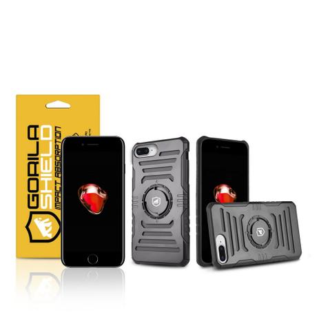 Kit Capa Armband 2 em 1 e Película de vidro dupla para iPhone 7 Plus - Gorila Shield Menor preço em Kit Capa Armband 2 em 1 e Película de vidro dupla para iPhone 7 Plus - Gorila Shield