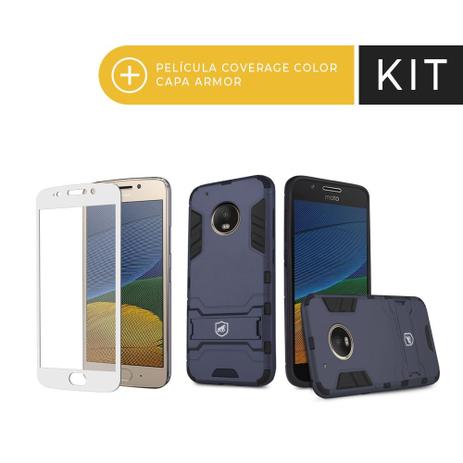 Kit Capa Armor e Pelicula Coverage Branca para Moto G5 - Gorila Shield Menor preço em Kit Capa Armor e Pelicula Coverage Branca para Moto G5 - Gorila Shield
