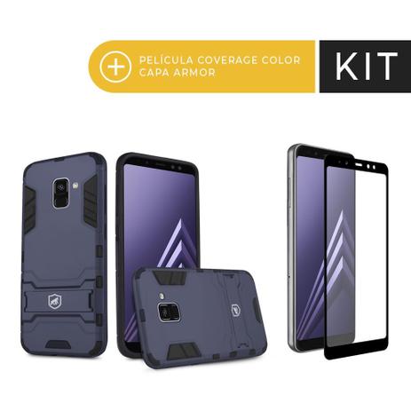 Kit Capa Armor e Pelicula Coverage Preta para Galaxy A8 Plus - Gorila Shield Menor preço em Kit Capa Armor e Pelicula Coverage Preta para Galaxy A8 Plus - Gorila Shield