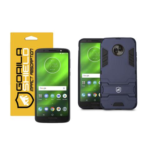 Kit capa armor e película nano gel dupla para motorola moto g6 plus - gorila shield Menor preço em Kit capa armor e película nano gel dupla para motorola moto g6 plus - gorila shield