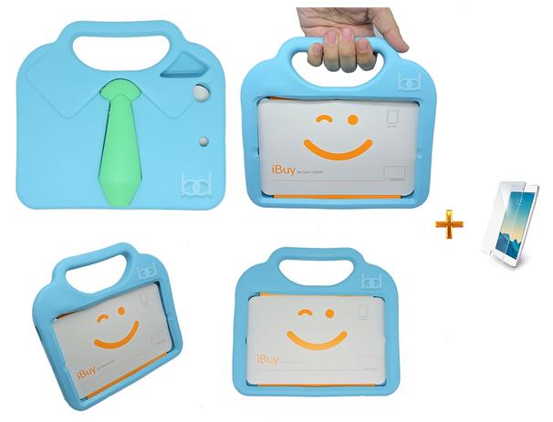 Kit Capa Case Protetor Infantil Anti-Choque/Impacto ”gravatinha” iPad Mini 2/3/4 + Película de Vidro (Azul) - Skin t18 é boa?