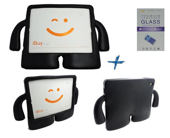 Menor preço em Kit Capa Case Protetor Infantil Anti-Choque/Impacto iPad 2/3/4 + Película de Vidro (Preto) - Skin t18