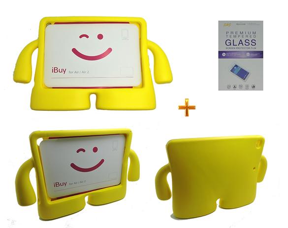 Kit Capa Case Protetor Infantil Anti-Choque/Impacto iPad Air 1/2 (iPad 5/6) + Película de Vidro (Amarelo) - Skin t18 é ruim? Kit Capa Case Protetor Infantil Anti-Choque/Impacto iPad Air 1/2 (iPad 5/6) + Película de Vidro (Amarelo) - Skin t18 é boa?