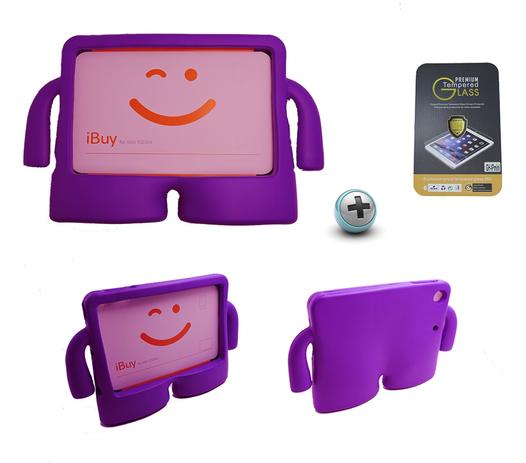 Kit Capa Case Protetor Infantil Anti-Choque/Impacto iPad Mini 4 + Película de Vidro (Roxo) - Skin t18 Menor preço em Kit Capa Case Protetor Infantil Anti-Choque/Impacto iPad Mini 4 + Película de Vidro (Roxo) - Skin t18