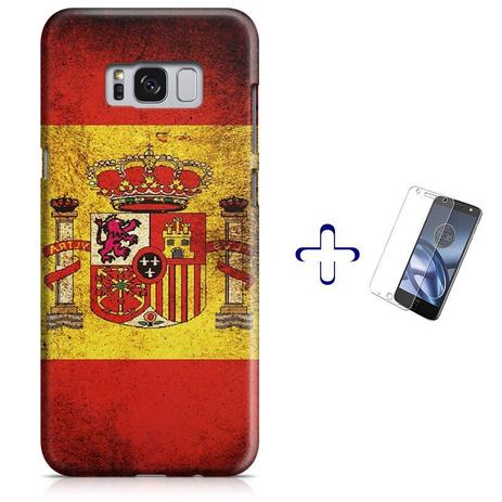 Kit Capa Case TPU Galaxy S8+ Plus Bandeira Espanha + Pel Vidro (BD03) - Bd cases é boa?