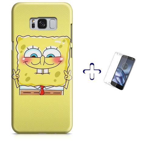Kit Capa Case TPU Galaxy S8+ Plus Bob Esponja + Pel Vidro (BD03) - Bd cases é boa?
