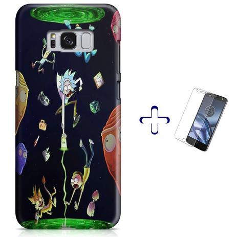 Kit Capa Case TPU Galaxy S8 Rick and Morty + Pel Vidro (BD31) - Bd cases Menor preço em Kit Capa Case TPU Galaxy S8 Rick and Morty + Pel Vidro (BD31) - Bd cases