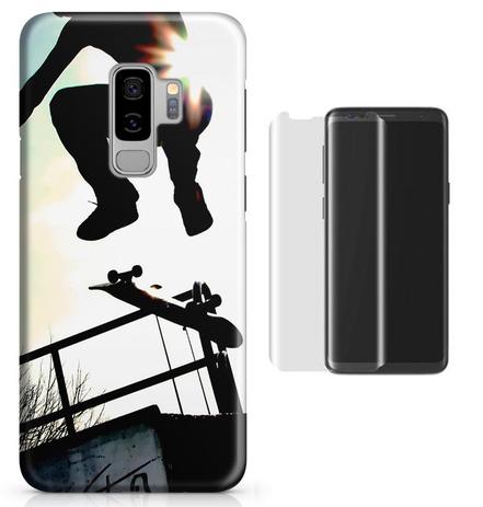Kit Capa Case TPU Galaxy S9 Plus Skate + Película de Vidro (BD01) - Bd cases Menor preço em Kit Capa Case TPU Galaxy S9 Plus Skate + Película de Vidro (BD01) - Bd cases
