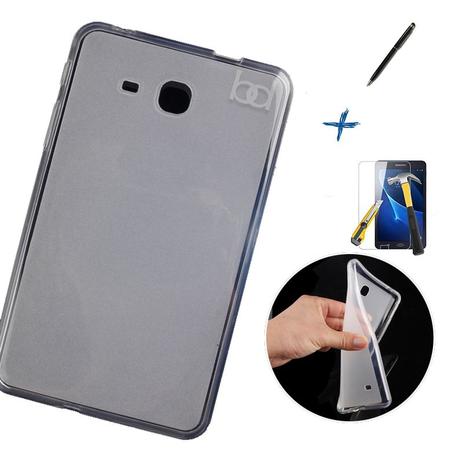 Menor preço em Kit Capa Case TPU Galaxy Tab A 7.0” SM - T280/T285 Transparente / Caneta Touch + Pel Vidro - Skin t18