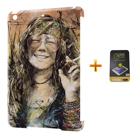 Menor preço em Kit Capa Case TPU iPad Mini 2/3 Janis Joplin + Película de Vidro (BD01) - Skin t18