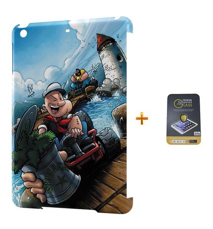 Menor preço em Kit Capa Case TPU iPad Mini 4 Popeye + Película de Vidro (BD01) - Skin t18