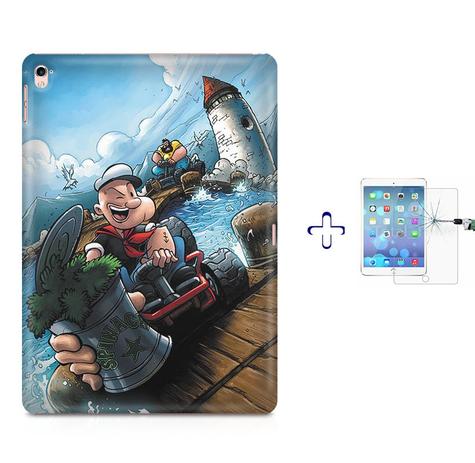Menor preço em Kit Capa Case TPU iPad Pro 9,7” - Popeye + Película de Vidro (BD01) - Skin t18