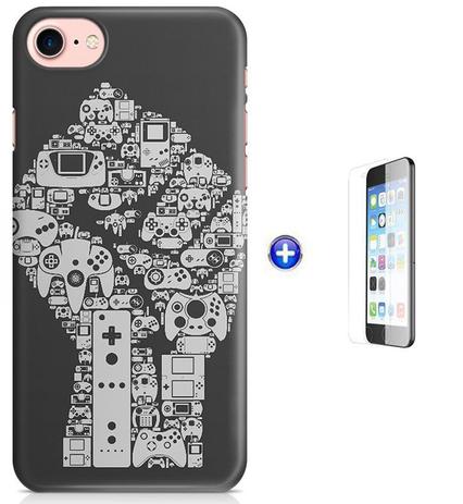 Kit Capa Case TPU iPhone 7 - 4,7” Gamer Games Jogos + Pel Vidro (BD50) - Bd cases é boa?