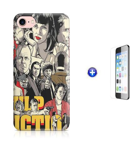Kit Capa Case TPU iPhone 7 - 4,7” Pulp Fiction + Película de Vidro (BD01) - Bd cases Menor preço em Kit Capa Case TPU iPhone 7 - 4,7” Pulp Fiction + Película de Vidro (BD01) - Bd cases