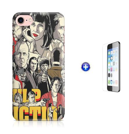 Menor preço em Kit Capa Case TPU iPhone 7 - 4,7” Pulp Fiction + Película de Vidro (BD01) - Bd cases