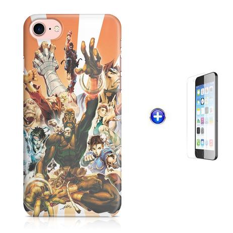 Menor preço em Kit Capa Case TPU iPhone 7 - 4,7” Street Fighter + Película de Vidro (BD01) - Bd cases