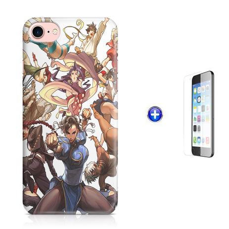 Kit Capa Case TPU iPhone 7 - 4,7” Street Fighter + Película de Vidro (BD02) - Bd cases Menor preço em Kit Capa Case TPU iPhone 7 - 4,7” Street Fighter + Película de Vidro (BD02) - Bd cases