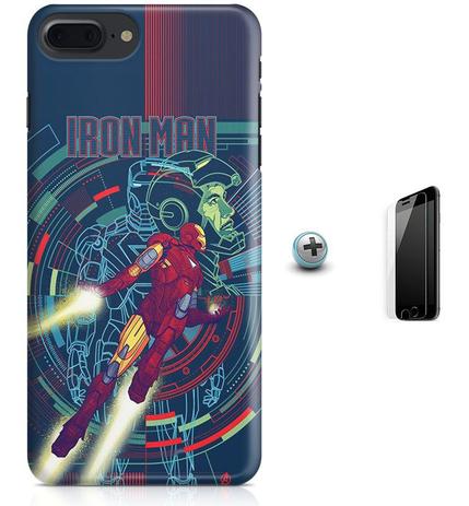 Kit Capa Case TPU iPhone 7 Plus - Iron Man Homem de Ferro + Pel Vidro (BD30) - Bd cases é boa?