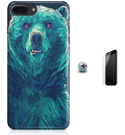 Kit Capa Case TPU iPhone 7 Plus - Urso Design Bear + Pel Vidro (BD30) - Bd cases é boa?