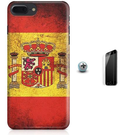 Kit Capa Case TPU iPhone 8 Plus - Bandeira Espanha + Pel Vidro (BD30) - Bd cases é boa?