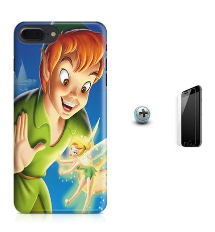 Kit Capa Case TPU iPhone 8 Plus - Peter Pan + Pel Vidro (BD01) - Bd cases Menor preço em Kit Capa Case TPU iPhone 8 Plus - Peter Pan + Pel Vidro (BD01) - Bd cases