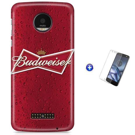Kit Capa Case TPU Moto Z2 Play - Budweiser Beer + Pel Vidro (BD30) - Bd cases é boa?