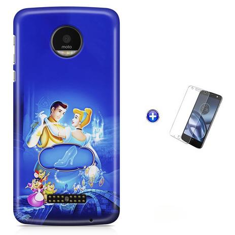 Kit Capa Case TPU Moto Z2 Play - Cinderella + Pel Vidro (BD02) - Bd cases Menor preço em Kit Capa Case TPU Moto Z2 Play - Cinderella + Pel Vidro (BD02) - Bd cases