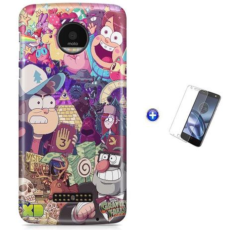 Kit Capa Case TPU Moto Z2 Play - Gravity Falls + Pel Vidro (BD30) - Bd cases Menor preço em Kit Capa Case TPU Moto Z2 Play - Gravity Falls + Pel Vidro (BD30) - Bd cases