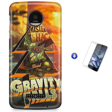 Kit Capa Case TPU Moto Z2 Play - Gravity Falls + Pel Vidro (BD31) - Bd cases Menor preço em Kit Capa Case TPU Moto Z2 Play - Gravity Falls + Pel Vidro (BD31) - Bd cases