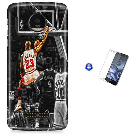 Kit Capa Case TPU Moto Z2 Play - Michael Jordan 23 Basquete + Pel Vidro (BD01) - Bd cases Menor preço em Kit Capa Case TPU Moto Z2 Play - Michael Jordan 23 Basquete + Pel Vidro (BD01) - Bd cases