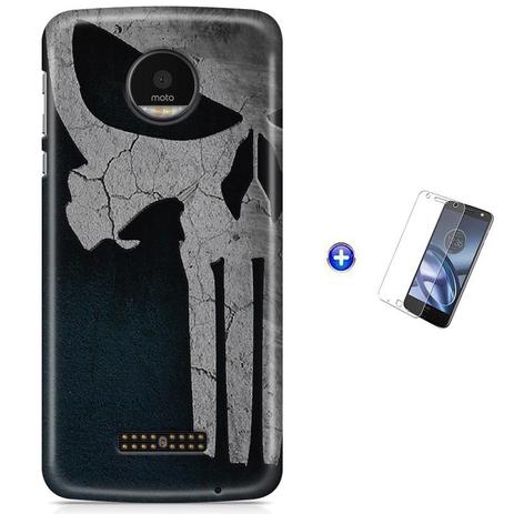 Kit Capa Case TPU Moto Z2 Play - O Justiceiro Punisher + Pel Vidro (BD30) - Bd cases Menor preço em Kit Capa Case TPU Moto Z2 Play - O Justiceiro Punisher + Pel Vidro (BD30) - Bd cases