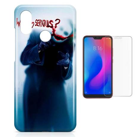 Kit Capa Case TPU Xiaomi Mi 8/ Mi 8 Pro Coringa Joker Batman Why So Serious + Pel Vidro (BD02) - Bd cases é boa?