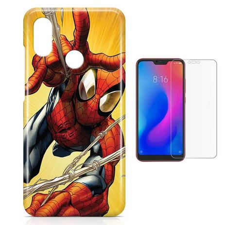 Kit Capa Case TPU Xiaomi Mi 8/ Mi 8 Pro Homem Aranha Spider Man + Pel Vidro (BD01) - Bd cases Menor preço em Kit Capa Case TPU Xiaomi Mi 8/ Mi 8 Pro Homem Aranha Spider Man + Pel Vidro (BD01) - Bd cases