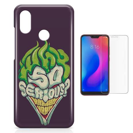 Kit Capa Case TPU Xiaomi Mi A2 Lite Coringa Joker Batman Why So Serious + Pel Vidro (BD01) - Bd cases é ruim? Kit Capa Case TPU Xiaomi Mi A2 Lite Coringa Joker Batman Why So Serious + Pel Vidro (BD01) - Bd cases é boa?