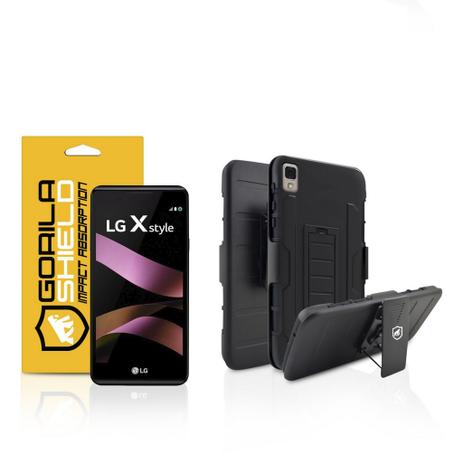 Kit Capa Clip e Película de vidro dupla para LG X Style - Gorila Shield Menor preço em Kit Capa Clip e Película de vidro dupla para LG X Style - Gorila Shield