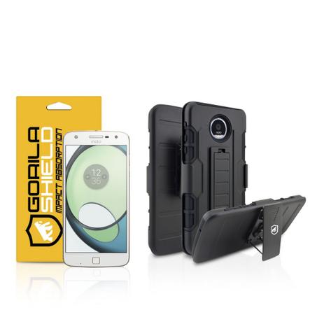 Kit Capa Clip e Película de vidro dupla para Motorola Moto Z Play - Gorila Shield Menor preço em Kit Capa Clip e Película de vidro dupla para Motorola Moto Z Play - Gorila Shield