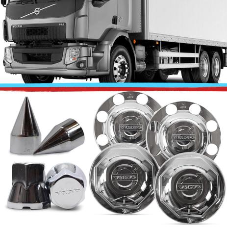 Kit Capa Cubo Dianteiro Tracao Capa Porca 33mm 24mm Volvo Vm - Jetta Menor preço em Kit Capa Cubo Dianteiro Tracao Capa Porca 33mm 24mm Volvo Vm - Jetta