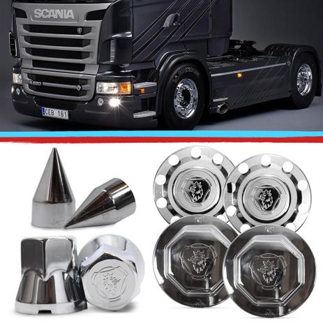 Kit Capa Cubo Dianteiro Tracao Scania Capa Porca 33mm 18mm - Jetta Menor preço em Kit Capa Cubo Dianteiro Tracao Scania Capa Porca 33mm 18mm - Jetta