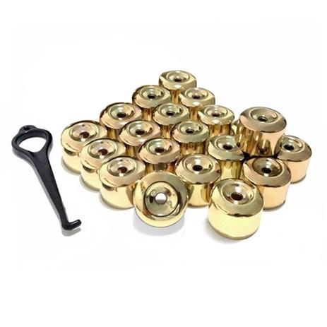 Kit Capa de Parafuso Chave 17 Dourada 20 peças - Calota é boa?