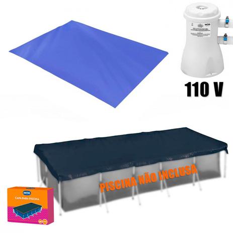 Kit Capa e Forro para Piscina Retangular 7600 L + Bomba Filtrante 110v Mor Menor preço em Kit Capa e Forro para Piscina Retangular 7600 L + Bomba Filtrante 110v Mor