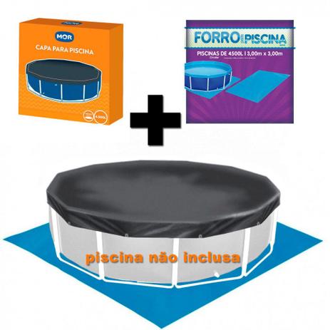 Kit Capa + Forro para Piscina Circular Estruturada 4500 Litros Mor Menor preço em Kit Capa + Forro para Piscina Circular Estruturada 4500 Litros Mor