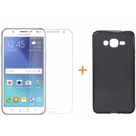 Kit Capa Fumê (TPU) + Película de Vidro para Samsung J5 - H maston Menor preço em Kit Capa Fumê (TPU) + Película de Vidro para Samsung J5 - H maston
