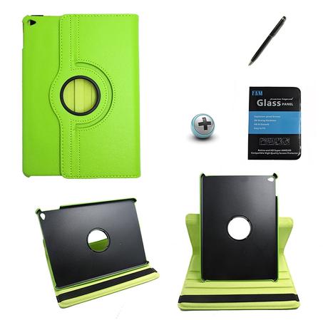 Kit Capa para iPad Air 2 (iPad 6) Giratória 360 + Película de Vidro + Caneta Touch (Verde) - Skin t18 Menor preço em Kit Capa para iPad Air 2 (iPad 6) Giratória 360 + Película de Vidro + Caneta Touch (Verde) - Skin t18