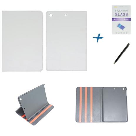 Kit Capa para iPad Mini 2/3 Carteira + Película de Vidro + Caneta Touch (Branco) - Skin t18 Menor preço em Kit Capa para iPad Mini 2/3 Carteira + Película de Vidro + Caneta Touch (Branco) - Skin t18