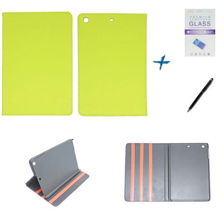Kit Capa para iPad Mini 2/3 Carteira + Película de Vidro + Caneta Touch (Verde Limão) - Skin t18 Menor preço em Kit Capa para iPad Mini 2/3 Carteira + Película de Vidro + Caneta Touch (Verde Limão) - Skin t18