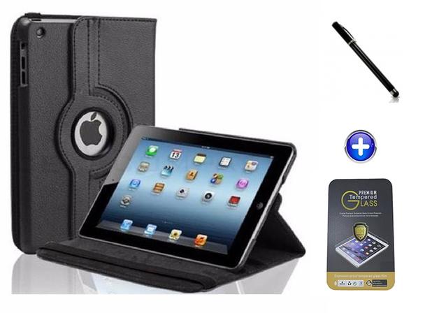 Kit Capa para iPad Mini 2/3 Giratória 360 + Película de Vidro + Caneta Touch (Preto) - Skin t18 Menor preço em Kit Capa para iPad Mini 2/3 Giratória 360 + Película de Vidro + Caneta Touch (Preto) - Skin t18