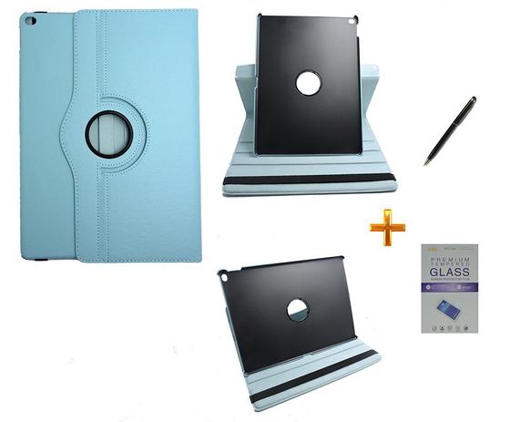 Kit Capa para iPad Pro 12.9” Giratória 360 + Película de Vidro + Caneta Touch (Azul Claro) - Bd cases Menor preço em Kit Capa para iPad Pro 12.9” Giratória 360 + Película de Vidro + Caneta Touch (Azul Claro) - Bd cases