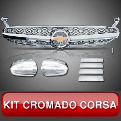Kit Capa Retrovisor Grade Maçaneta Wagon Sedan Corsa Cromado - Prime Menor preço em Kit Capa Retrovisor Grade Maçaneta Wagon Sedan Corsa Cromado - Prime