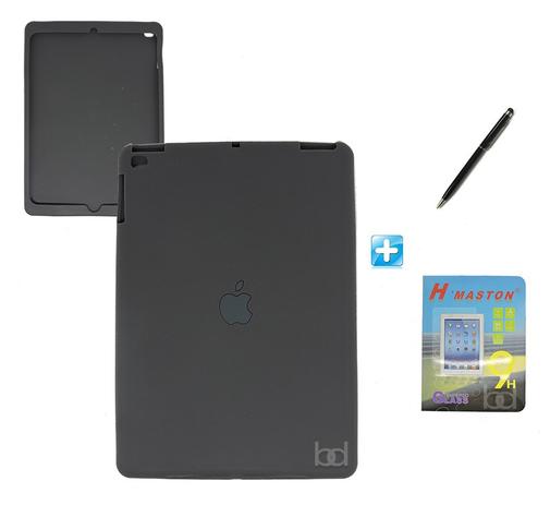 Kit Capa Silicone Emborrachada Design iPad Air (iPad 5) / Caneta Touch + Película de Vidro (Preto) - Skin t18 Menor preço em Kit Capa Silicone Emborrachada Design iPad Air (iPad 5) / Caneta Touch + Película de Vidro (Preto) - Skin t18