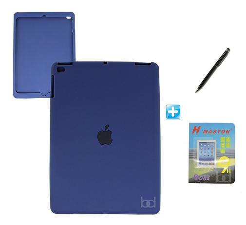 Kit Capa Silicone Emborrachada Design iPad Mini 4 / Caneta Touch + Película de Vidro (Azul Escuro) - Skin t18 é boa?